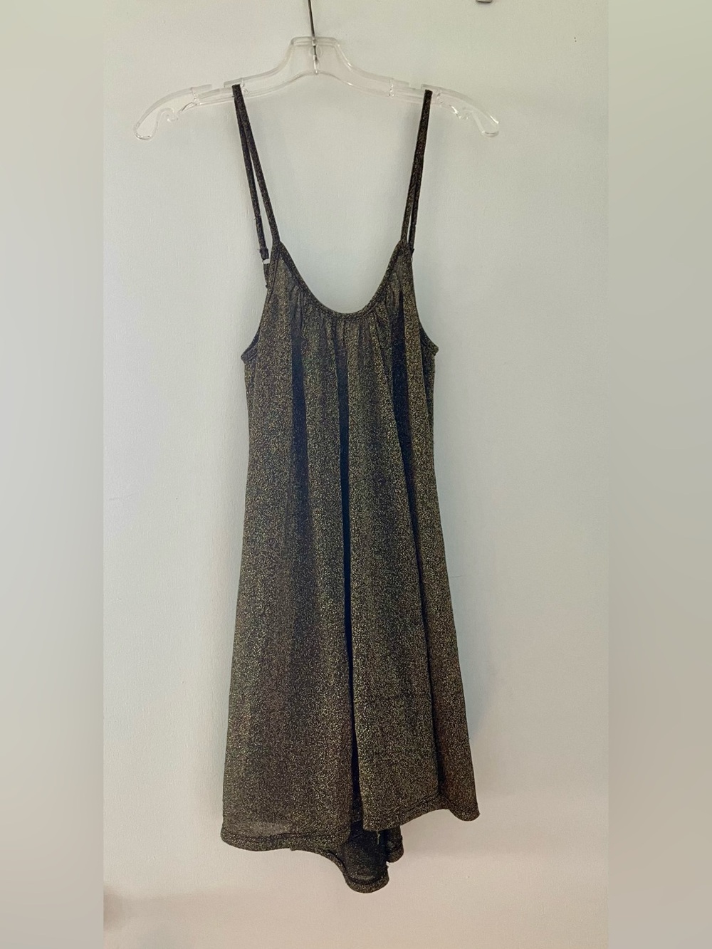 mahina Hawaii Black with Gold Lurex Knit Low-Back Dress